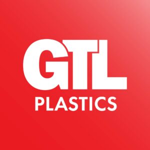 GTL Plastics Logo in white on a red square